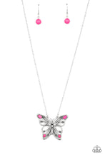 Load image into Gallery viewer, Badlands Butterfly - Pink necklace B009
