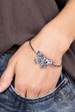 Load image into Gallery viewer, Butterfly Beatitude - Blue cuff bracelet B126
