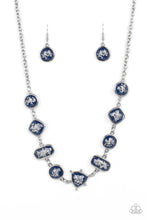 Load image into Gallery viewer, Fleek and Flecked - Blue necklace B107
