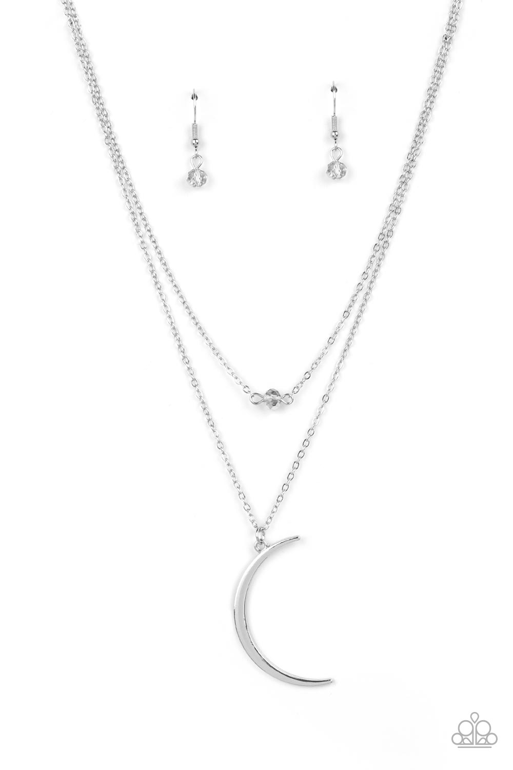 Modern Moonbeam - Silver necklace B121