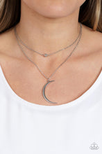 Load image into Gallery viewer, Modern Moonbeam - Silver necklace B121
