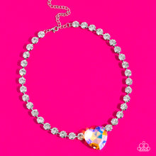Load image into Gallery viewer, Heart in My Throat - Orange necklace OCTOBER 22 LOP D021
