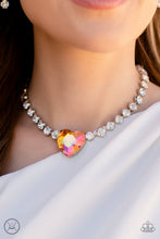 Load image into Gallery viewer, Heart in My Throat - Orange necklace OCTOBER 22 LOP D021
