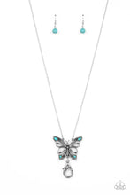 Load image into Gallery viewer, Badlands Butterfly - Blue lanyard B118
