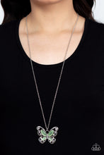 Load image into Gallery viewer, Whimsy Wings - Green necklace B127
