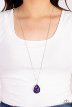 Load image into Gallery viewer, Shimmering Seafloors - Purple necklace D067
