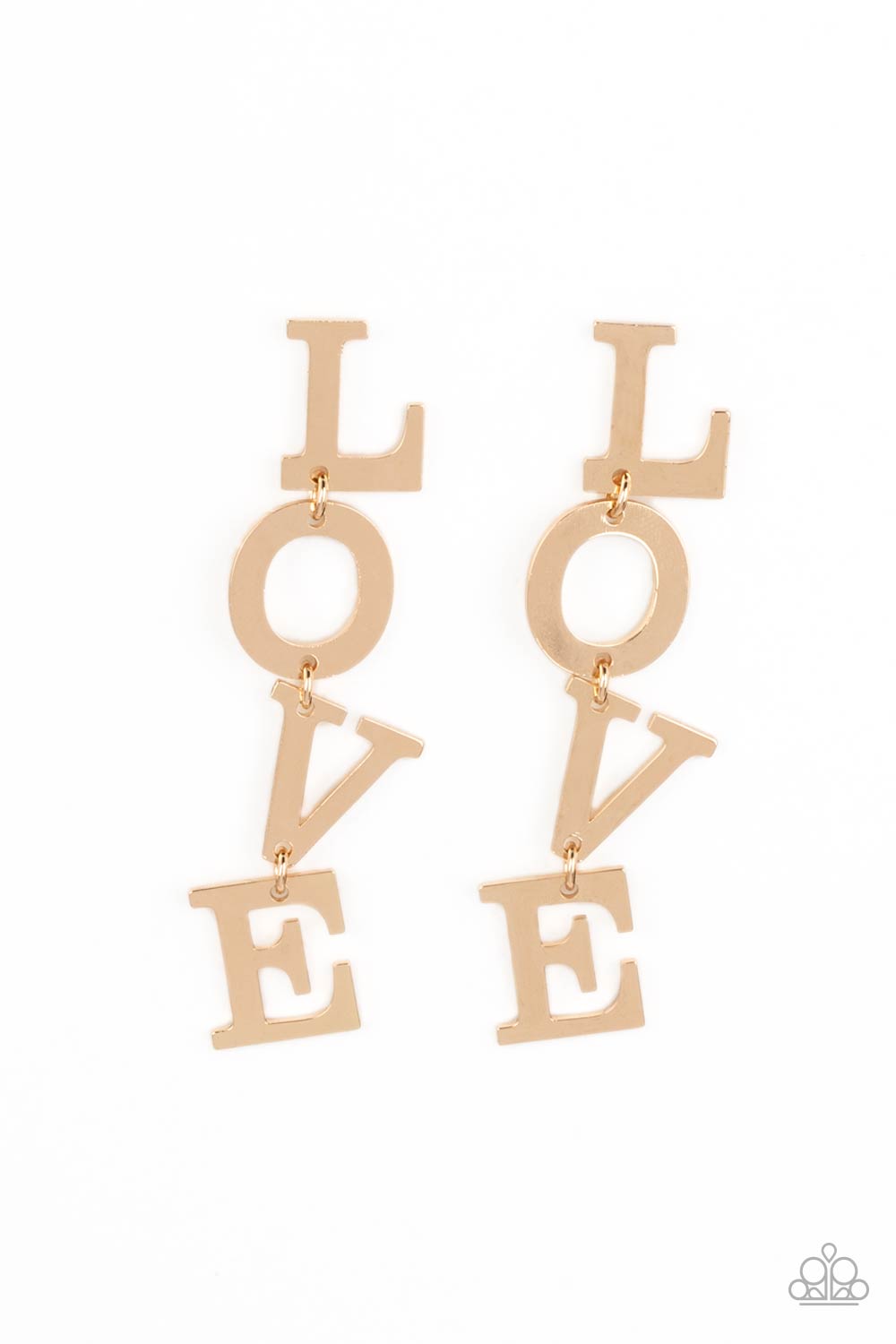L-O-V-E - Gold earring B094
