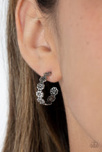 Load image into Gallery viewer, Floral Fad - Silver hoop earring B111
