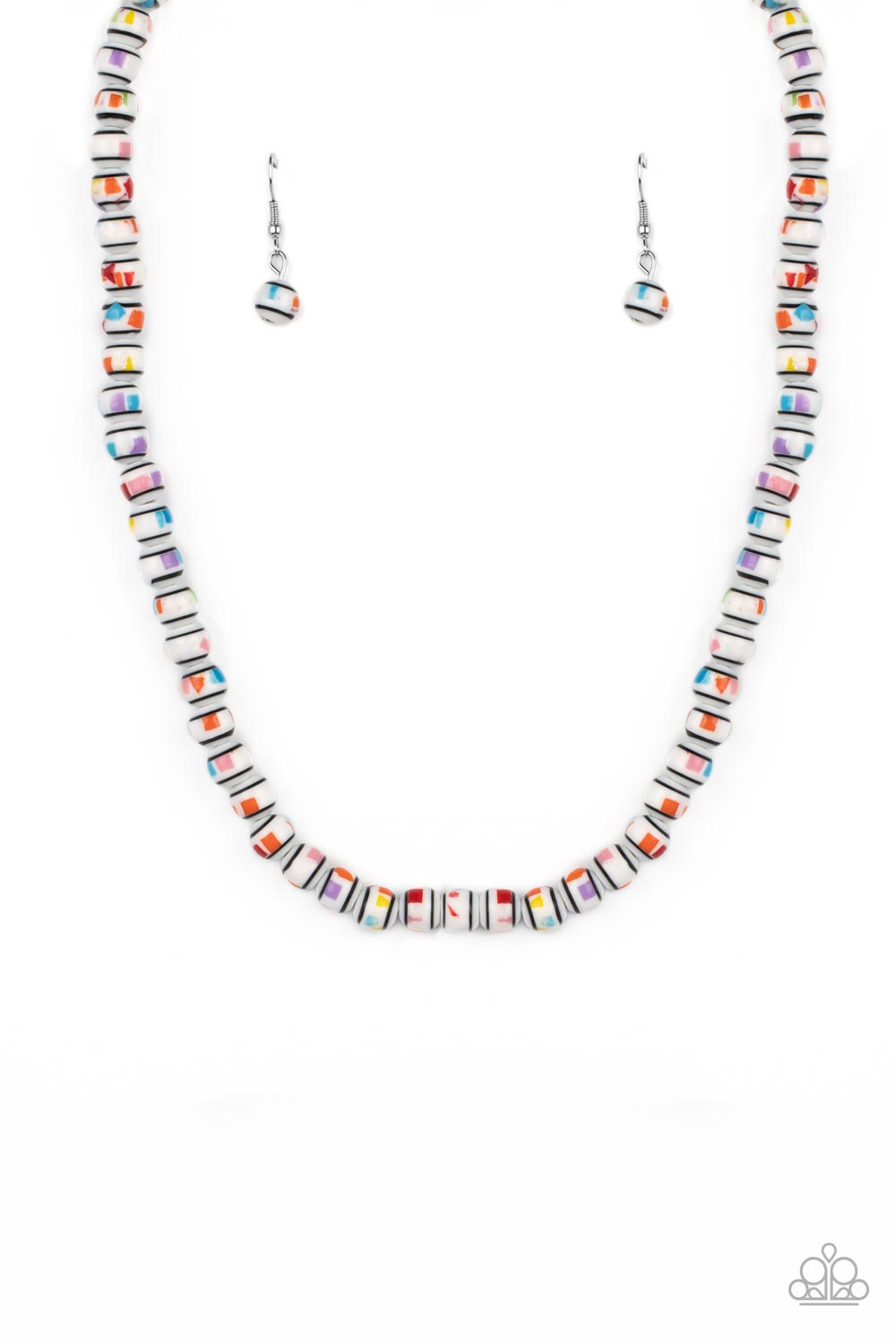 Gobstopper Glamour - White necklace B123