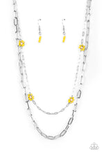 Load image into Gallery viewer, Bold Buds - Yellow necklace C026
