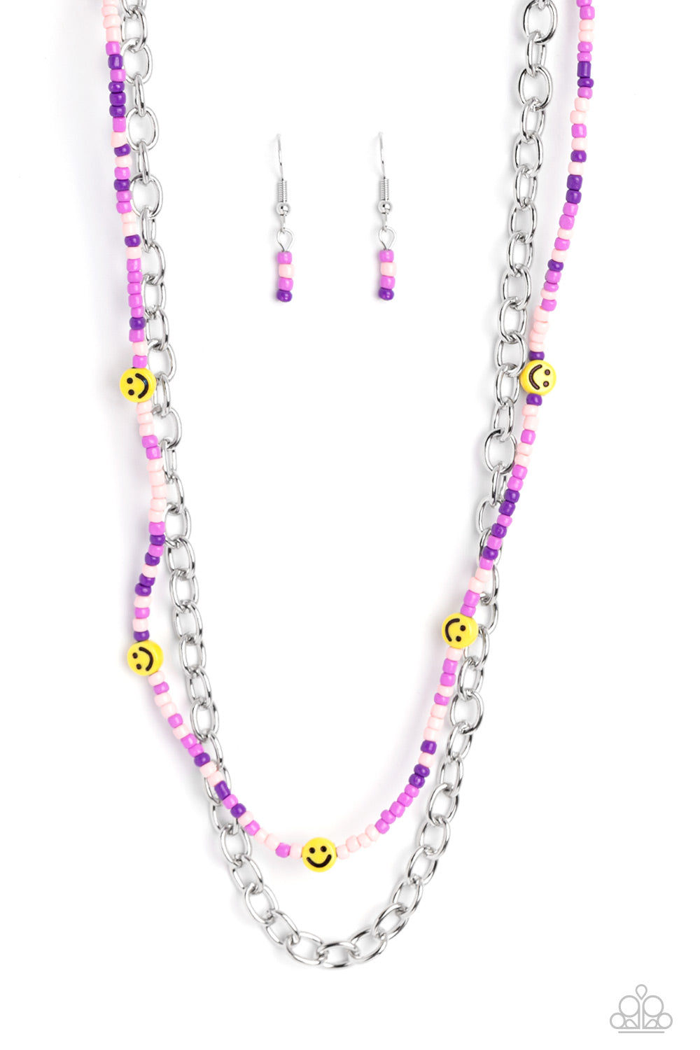 Happy Looks Good on You - Purple necklace B112