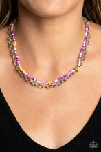 Load image into Gallery viewer, Happy Looks Good on You - Purple necklace B112
