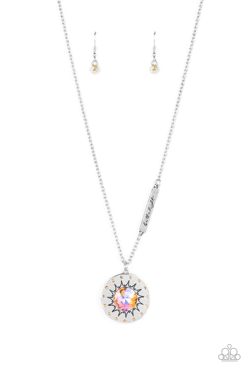 Sundial Dance - Orange necklace D014