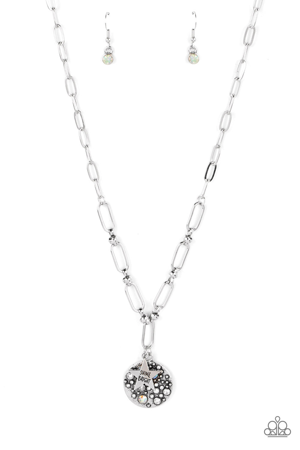Stardust Saucer - White necklace A093