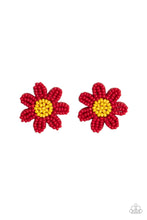 Load image into Gallery viewer, Sensational Seeds - Red post earring B115
