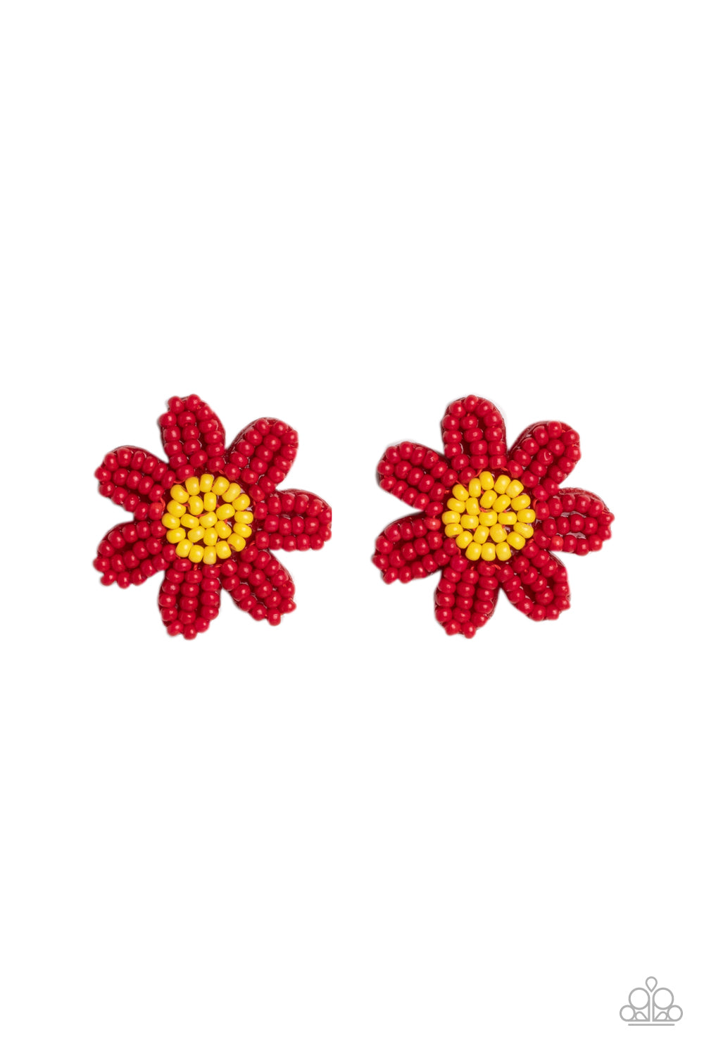 Sensational Seeds - Red post earring B115