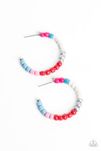Load image into Gallery viewer, Multicolored Mambo - Pink Multi hoop earring D046
