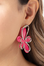 Load image into Gallery viewer, Glimmering Gardens - Pink post earring 2002
