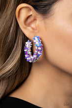 Load image into Gallery viewer, Fairy Fantasia - Purple hoop earring D010
