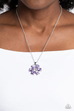 Load image into Gallery viewer, Fancy Flower Girl - Purple necklace D050
