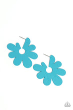 Load image into Gallery viewer, Flower Power Fantasy - Blue hoop earring B103
