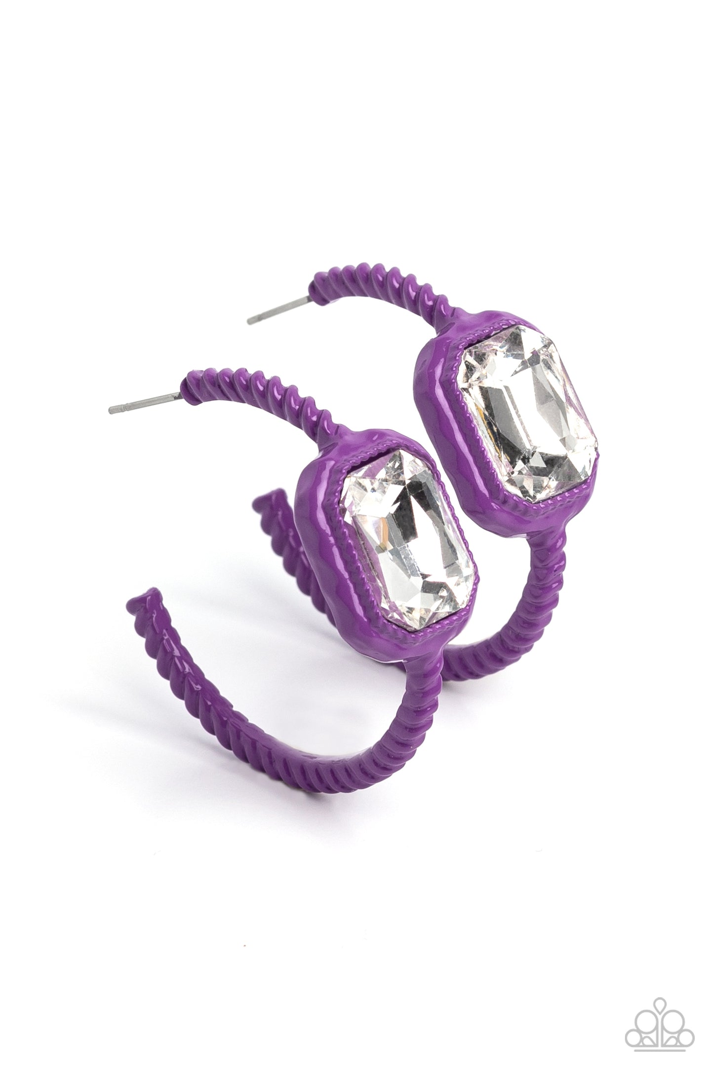 Call Me TRENDY - Purple hoop earring C027