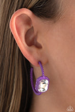 Load image into Gallery viewer, Call Me TRENDY - Purple hoop earring C027

