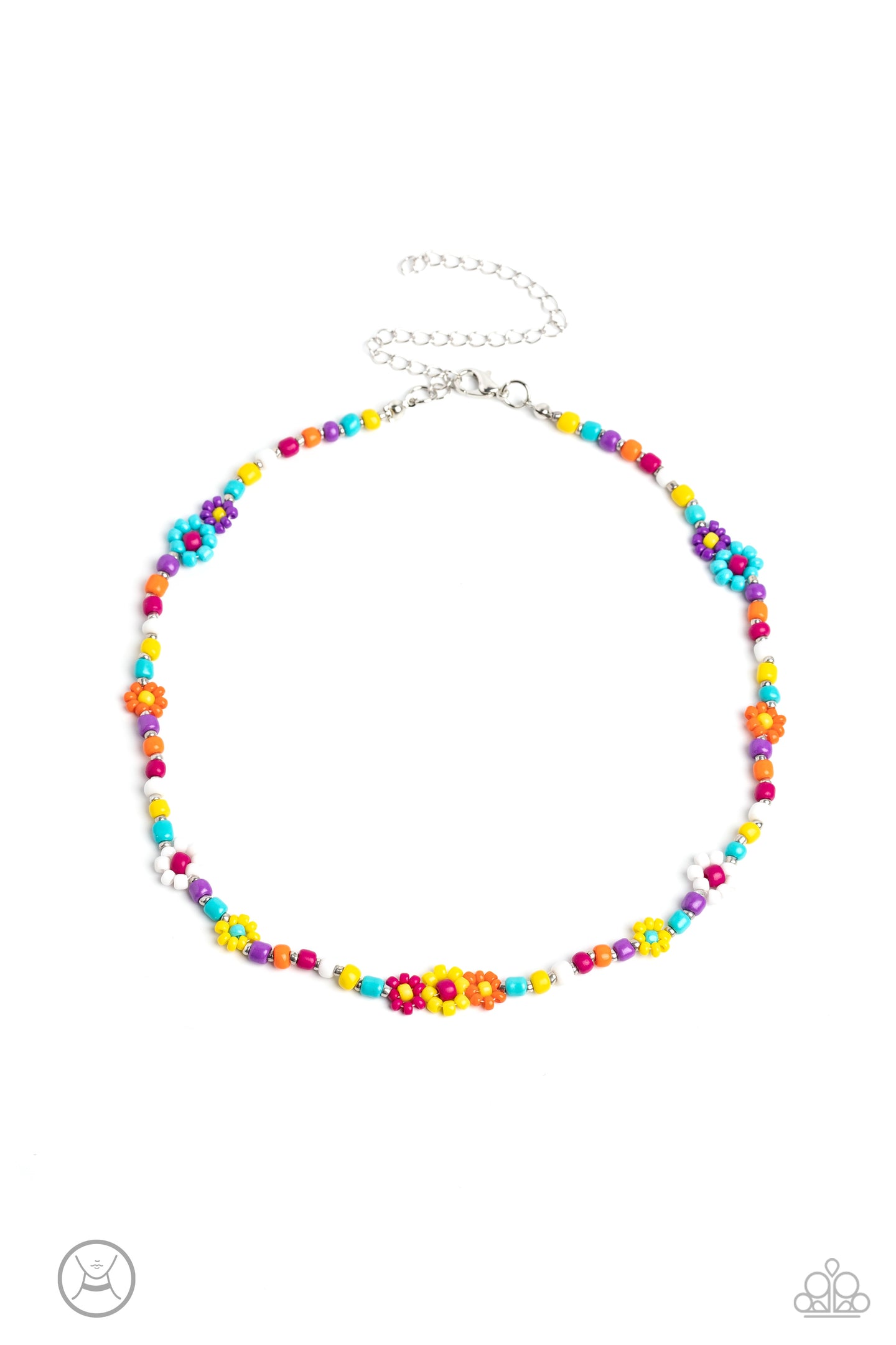 Flower Child Flair - Multi BL/MT choker D061
