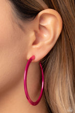 Load image into Gallery viewer, Pop HOOP - Pink hoop earring A046
