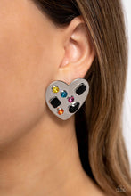 Load image into Gallery viewer, Relationship Ready - Black post earring A042
