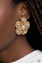 Load image into Gallery viewer, Permanent Vacation - Brown post earring D048
