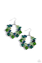 Load image into Gallery viewer, Wreathed in Watercolors - Green earring FF E009
