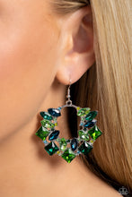 Load image into Gallery viewer, Wreathed in Watercolors - Green earring FF E009
