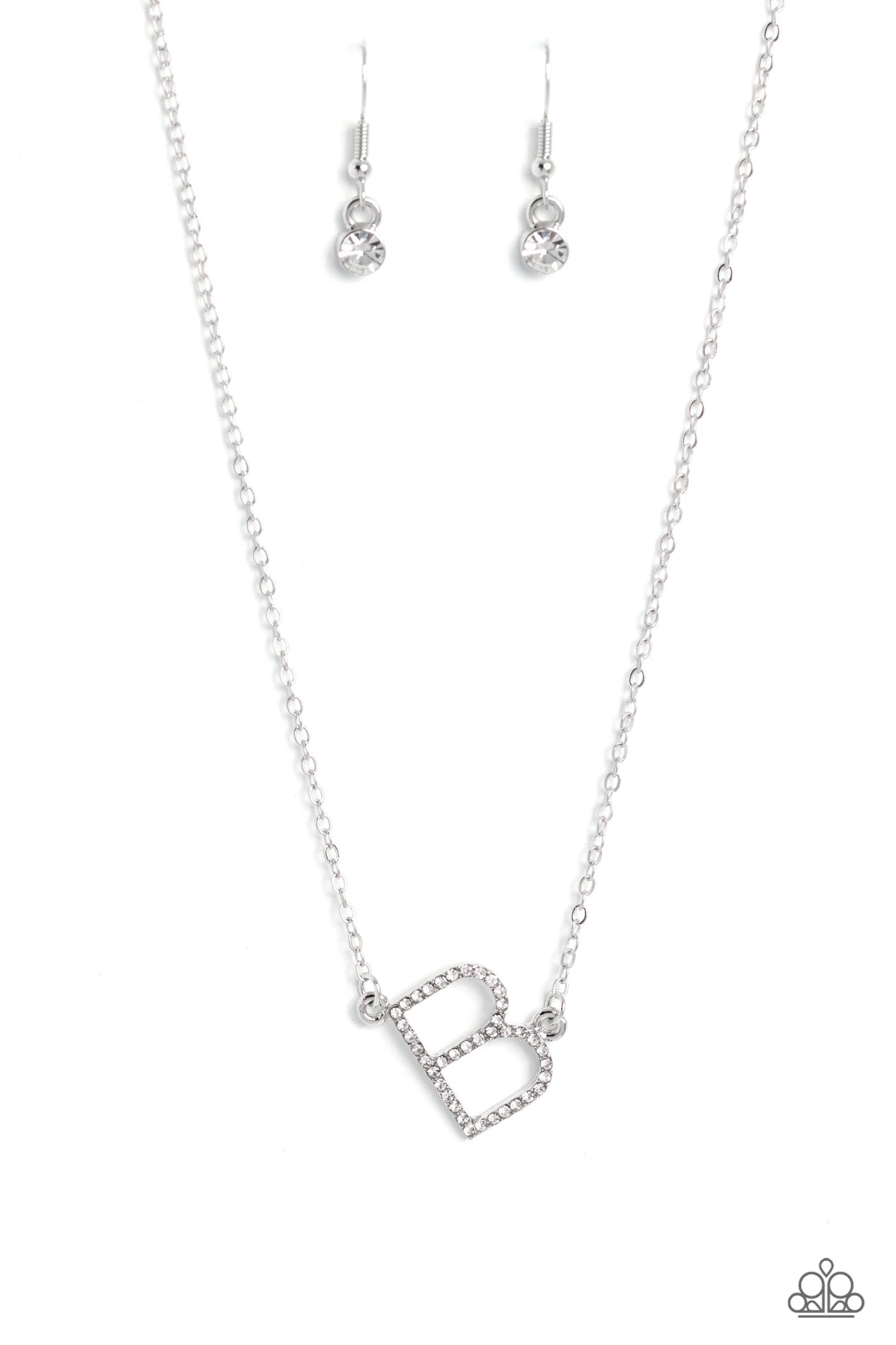 INITIALLY Yours - B - White necklace D017