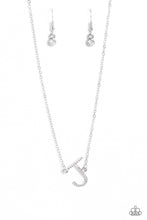 Load image into Gallery viewer, INITIALLY Yours - J - White necklace D017
