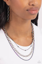 Load image into Gallery viewer, Mardi Gras Mayhem - Multi necklace B130
