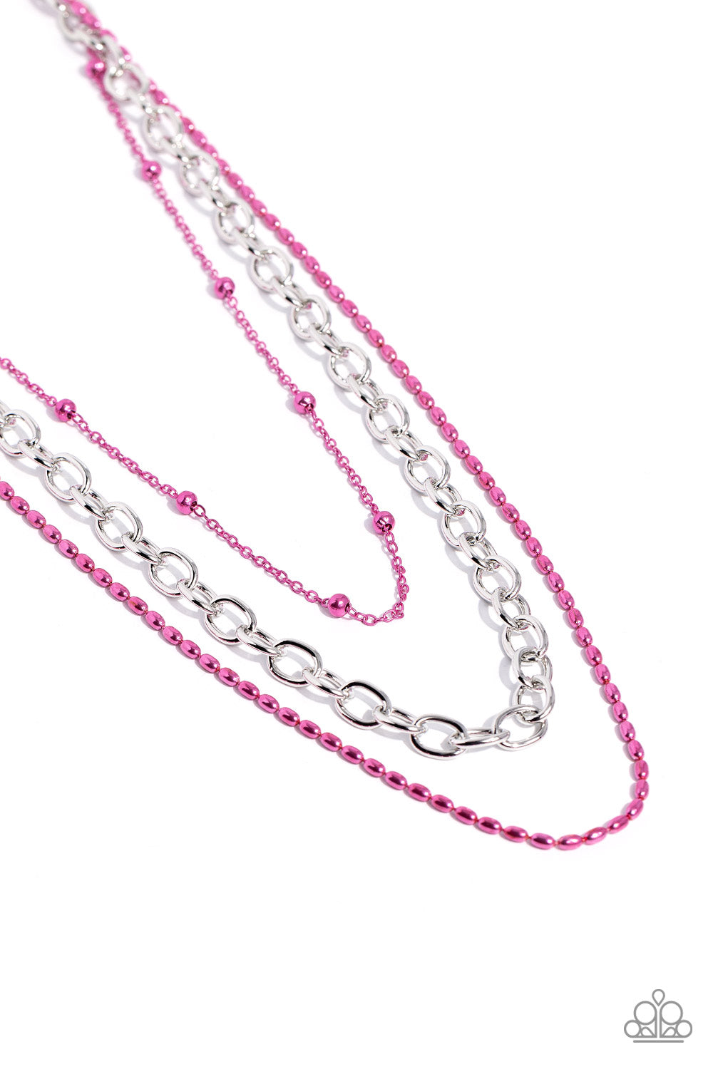 Mardi Gras Mayhem - Pink necklace D029
