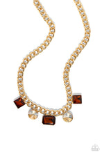Load image into Gallery viewer, Alternating Audacity - Brown necklace A091
