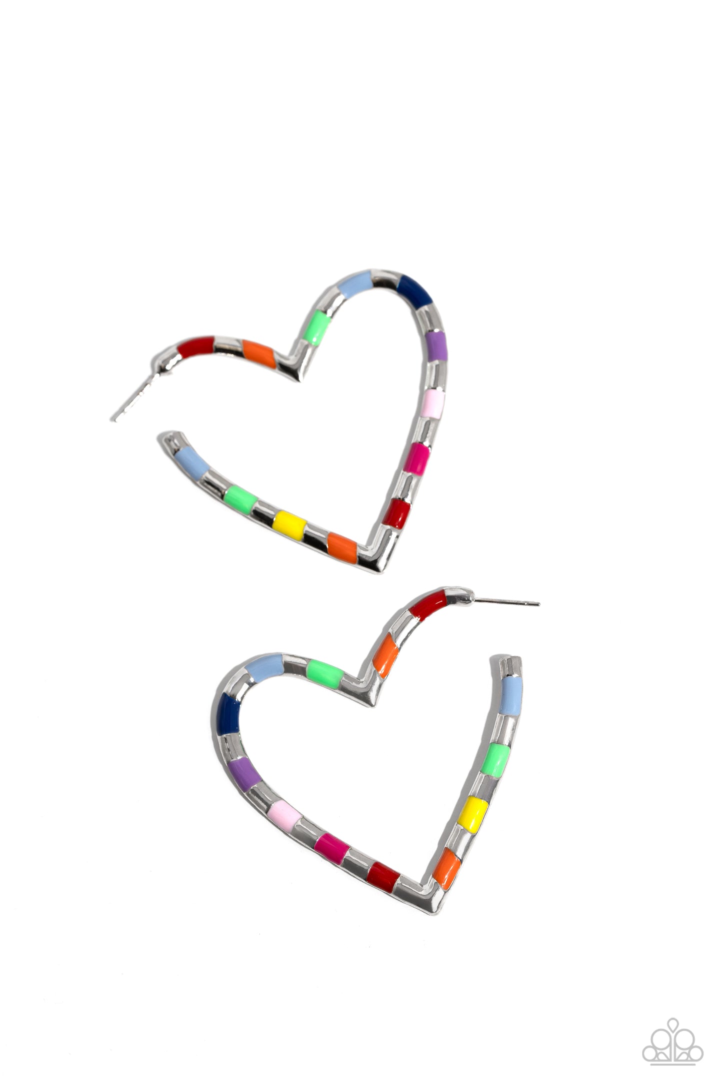 Striped Sweethearts - Multi hoop earring A039