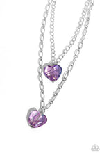 Load image into Gallery viewer, Layered Love - Purple necklace E015
