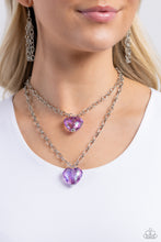 Load image into Gallery viewer, Layered Love - Purple necklace E015
