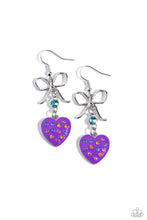 Load image into Gallery viewer, BOW Away Zone - Purple earring D028
