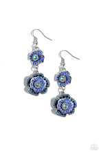 Load image into Gallery viewer, Intricate Impression - Blue earring D043
