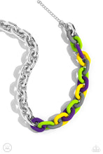 Load image into Gallery viewer, Contrasting Couture - Silver necklace plus matching bracelet MR1
