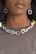 Load image into Gallery viewer, Contrasting Couture - Silver necklace plus matching bracelet MR1
