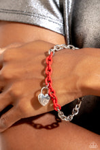 Load image into Gallery viewer, Locked and Loved - Red bracelet A072
