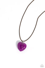 Load image into Gallery viewer, Serene Sweetheart - Purple necklace A067
