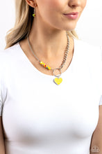 Load image into Gallery viewer, Mismatched Mayhem - Yellow necklace B044
