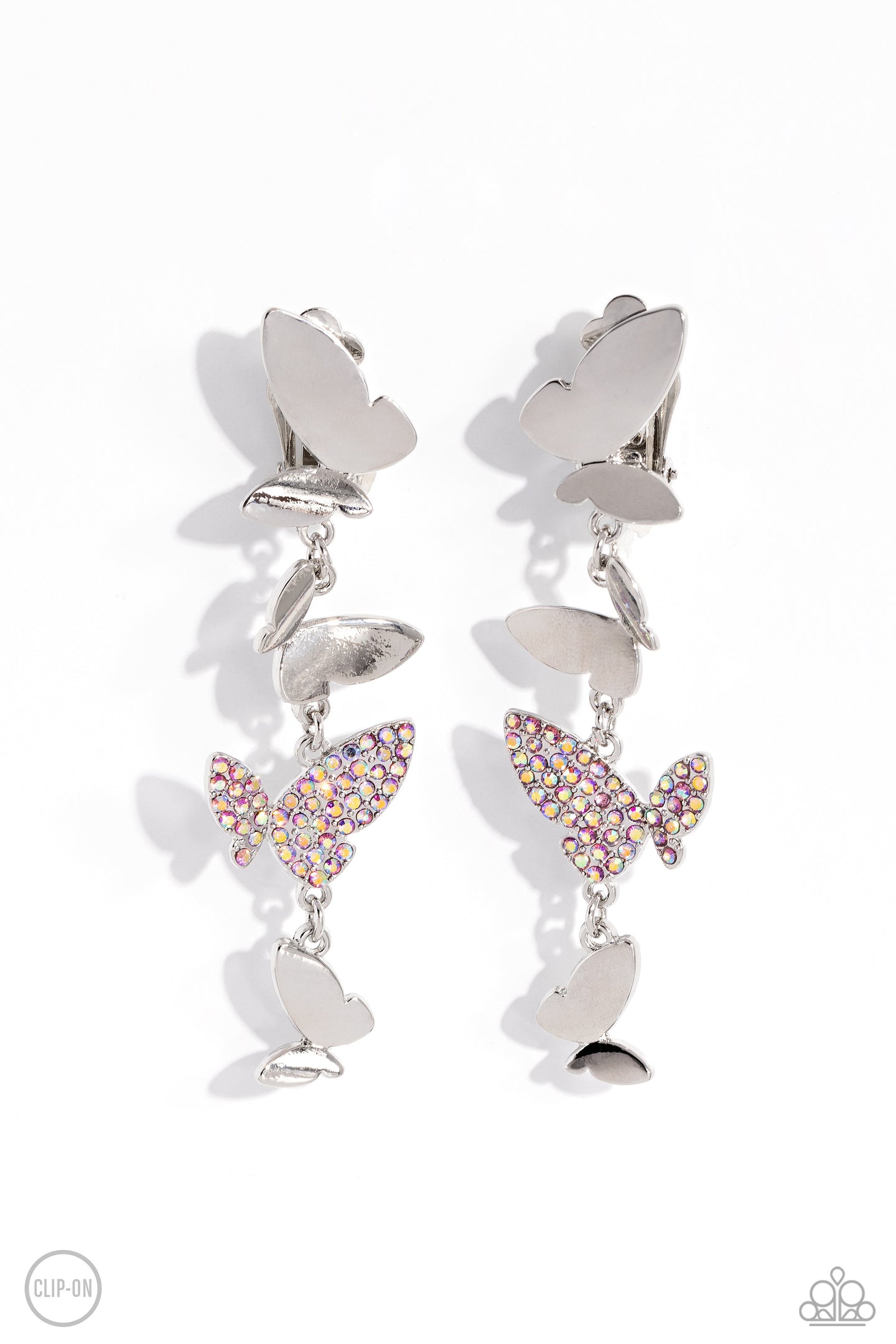 Flying Flashy - Pink clip-on earring A098