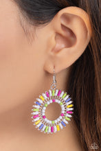 Load image into Gallery viewer, Ferris Wheel Finale - White earring B125
